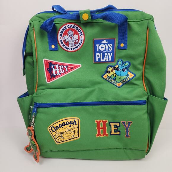 Disney Toy Story 4 Patch Exclusive Backpack Green Disneyland Disneyworld - Picture 1 of 11